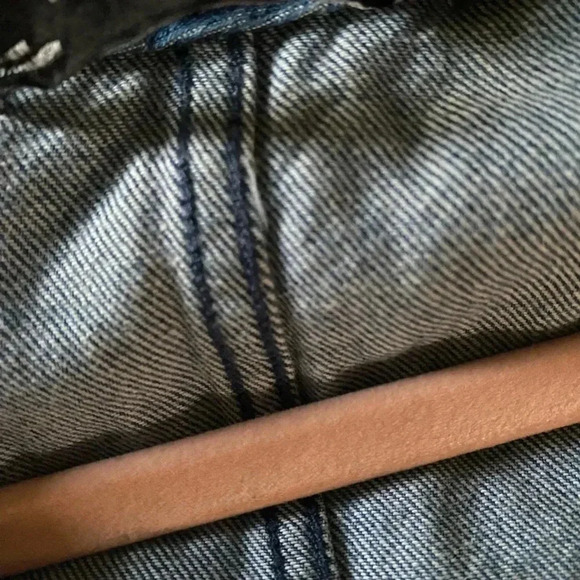 Zara Denim 3/4 Sleeve Playsuit\Romper Raw Hem/Wrist Pockets Y2K Retro Size L - Picture 3 of 10